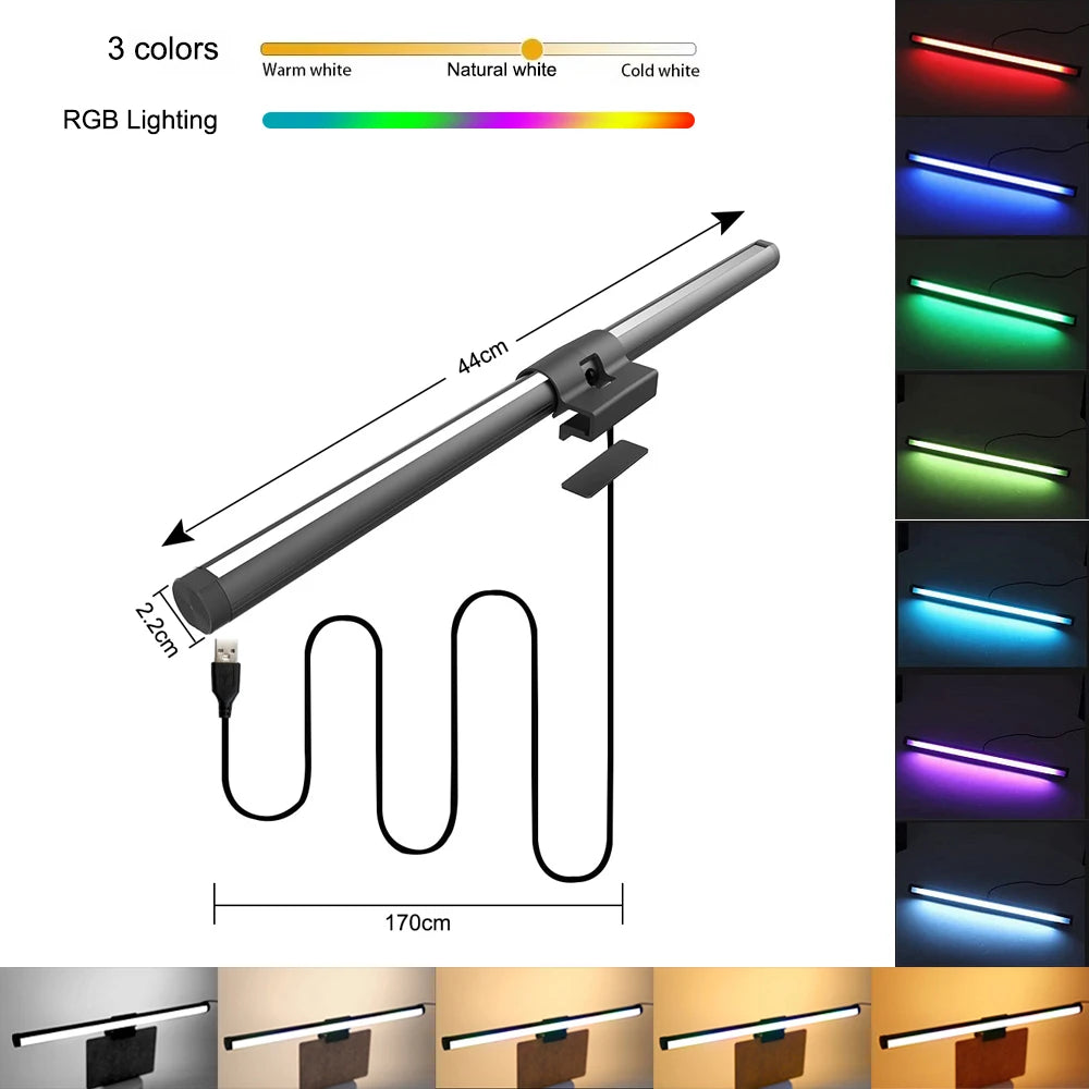 Barra de Luz LED para Monitor Eye-Care Regulagem Contínua