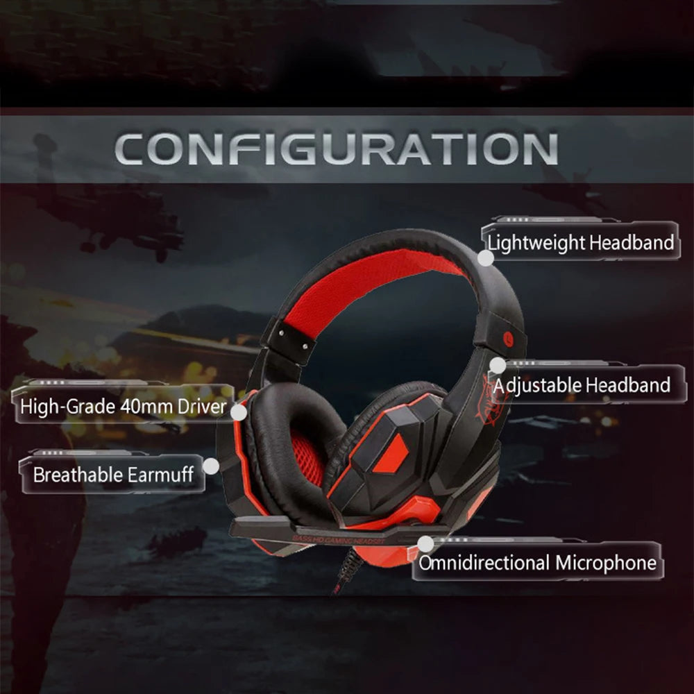 Headset Gamer Com Fio PS4/PS5/Xbox/PC com Microfone