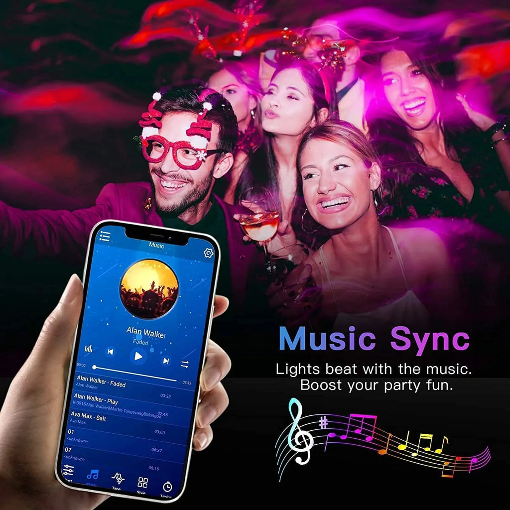 Fita LED Inteligente Bluetooth 5050 App + Controle