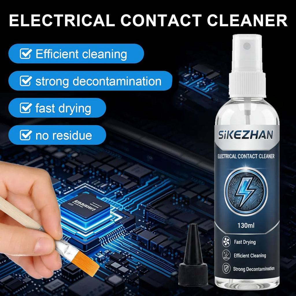 Spray Limpador de Contatos Elétricos 130ml — Secagem Rápida