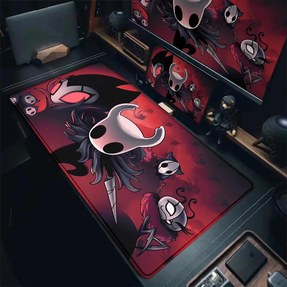 Large Computer Hollow Knight Mousepad Table Accessories 40x90cm Antislip Desk Mat Gamer Mausepad Anime Office Keyboard Mouse Pad