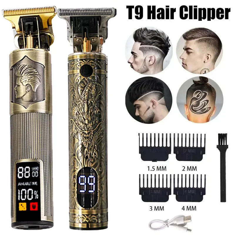 Aparador de Cabelo T9 — Corte Profissional em Casa, Sem Fio e Sem Complicação