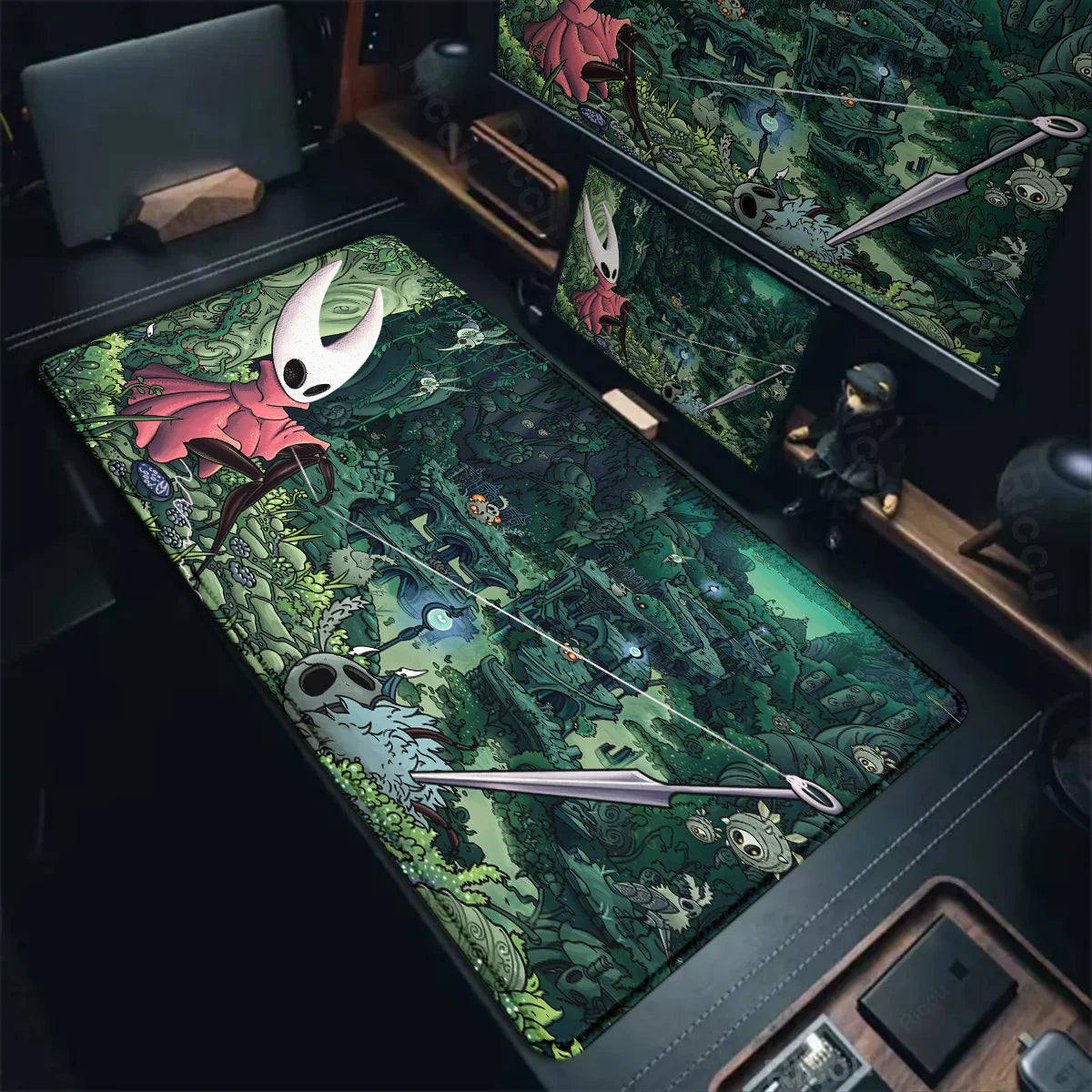 Large Computer Hollow Knight Mousepad Table Accessories 40x90cm Antislip Desk Mat Gamer Mausepad Anime Office Keyboard Mouse Pad