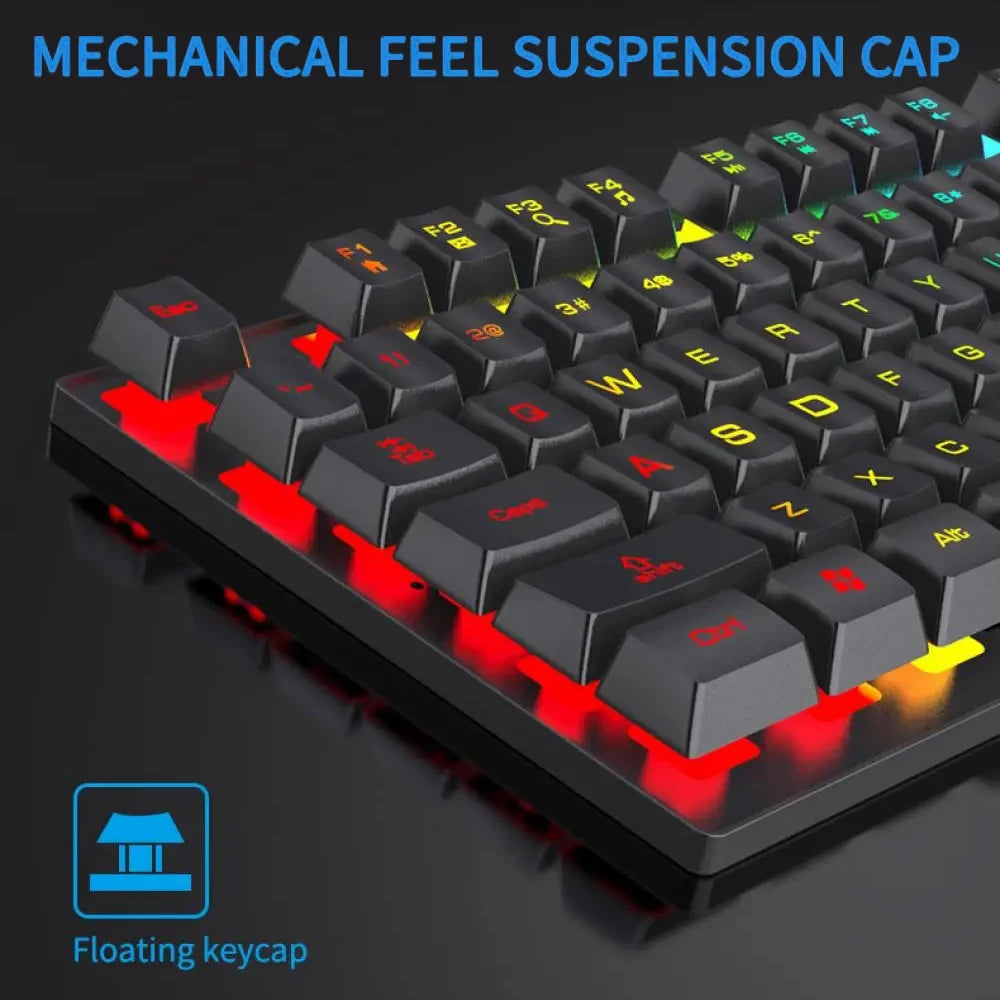 Kit Teclado e Mouse Sem Fio — Combo Gamer Wireless