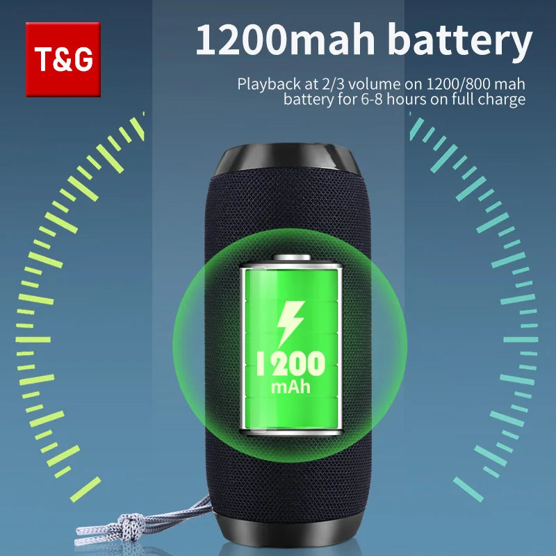Caixa de Som Bluetooth T&G TG117 Portátil