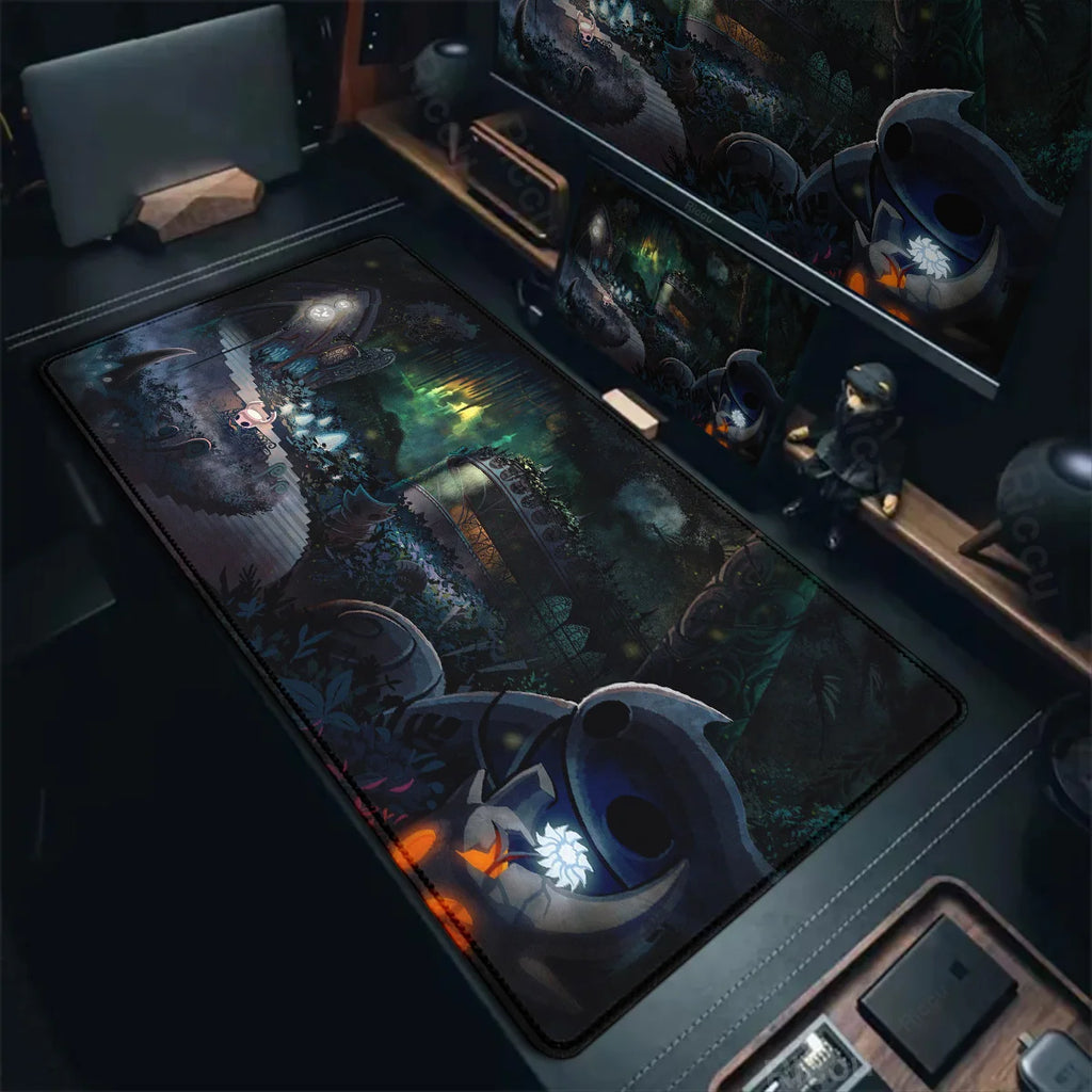 Large Computer Hollow Knight Mousepad Table Accessories 40x90cm Antislip Desk Mat Gamer Mausepad Anime Office Keyboard Mouse Pad