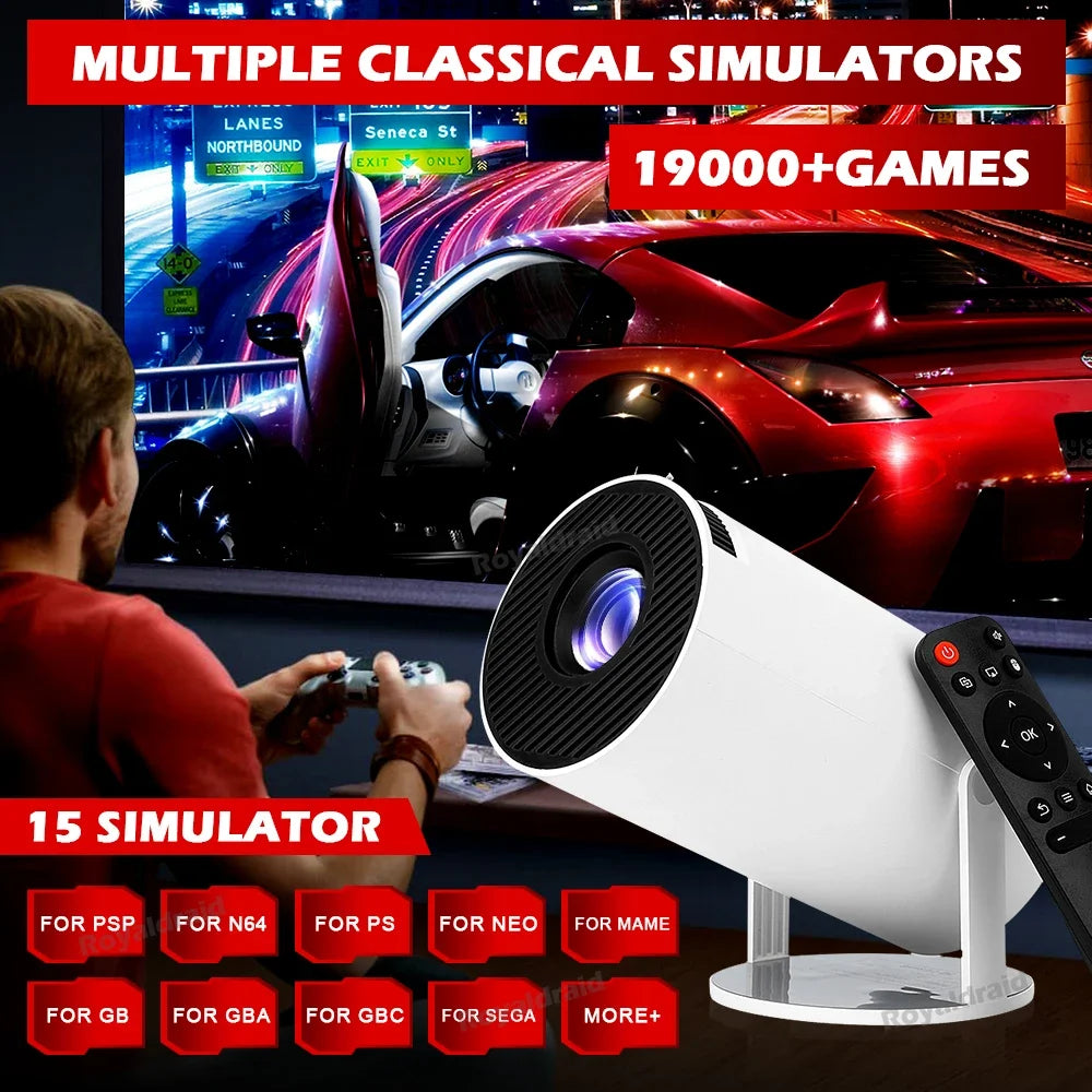 Projetor Gamer P90 Max 4K Android 11 + 19.000 Jogos