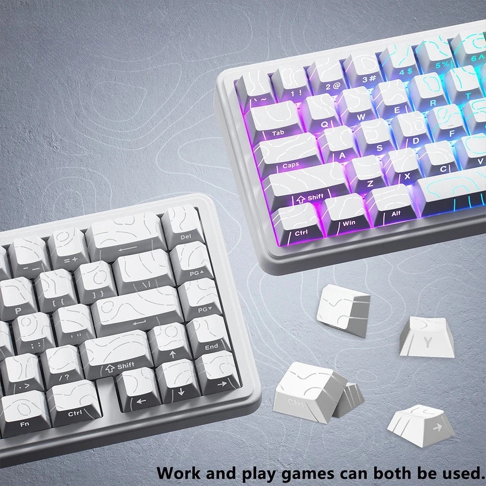 Keycaps Topográficas 4.0 PBT 98 Teclas Cherry Profile