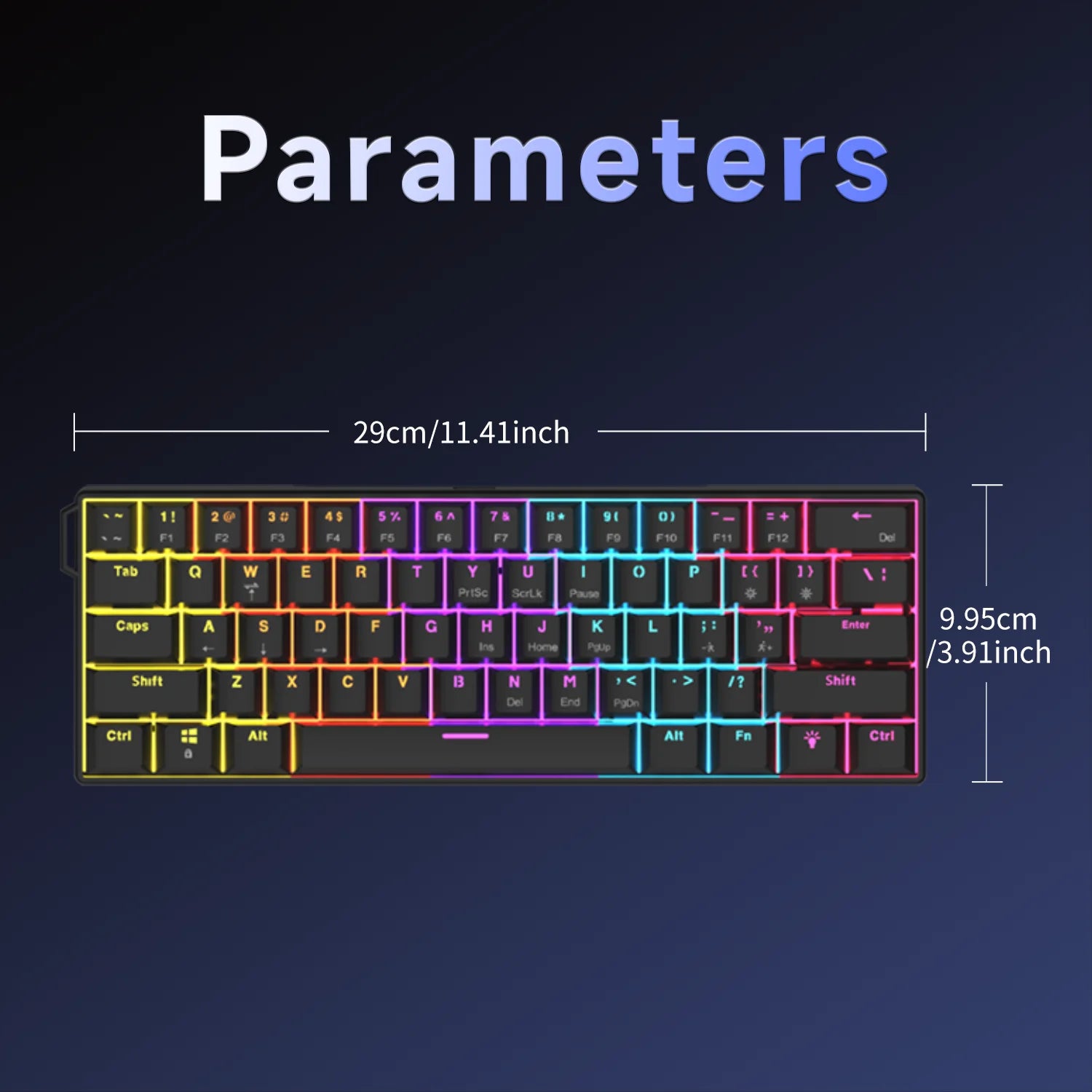 Teclado Mecânico Ajazz NK61 60% RGB Hot-Swappable
