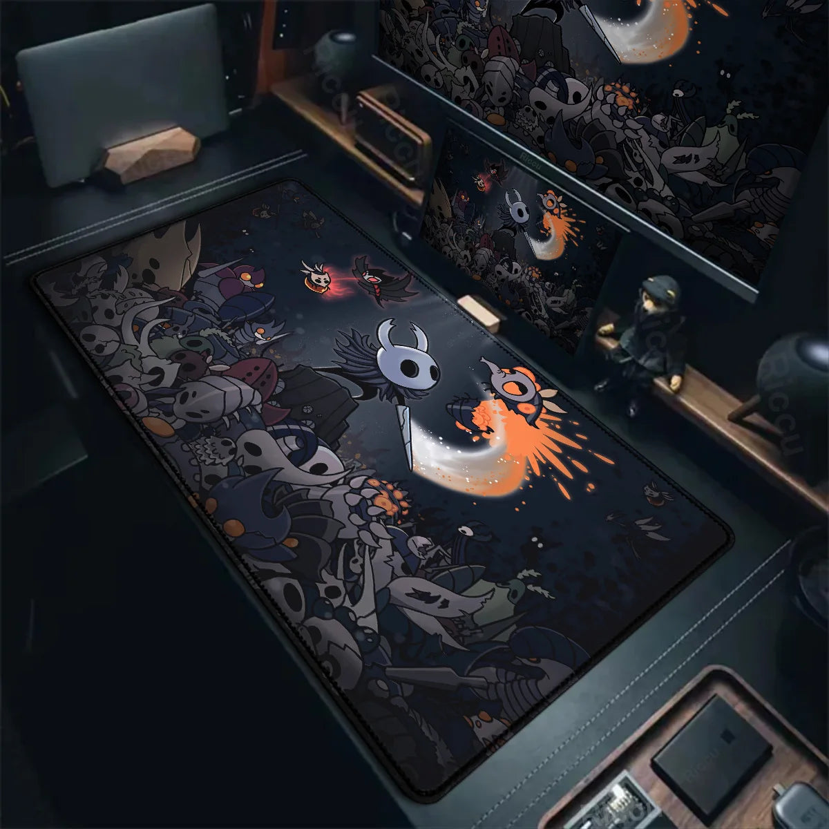 Large Computer Hollow Knight Mousepad Table Accessories 40x90cm Antislip Desk Mat Gamer Mausepad Anime Office Keyboard Mouse Pad