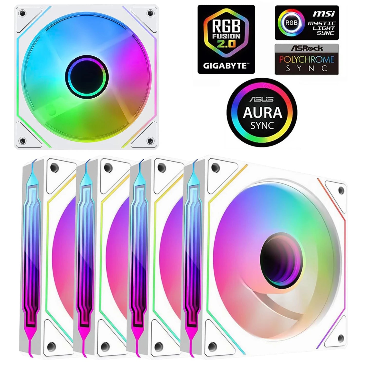 Fan ARGB Prism 4 PRO 120mm PWM — Alta Performance e Silêncio para seu Setup