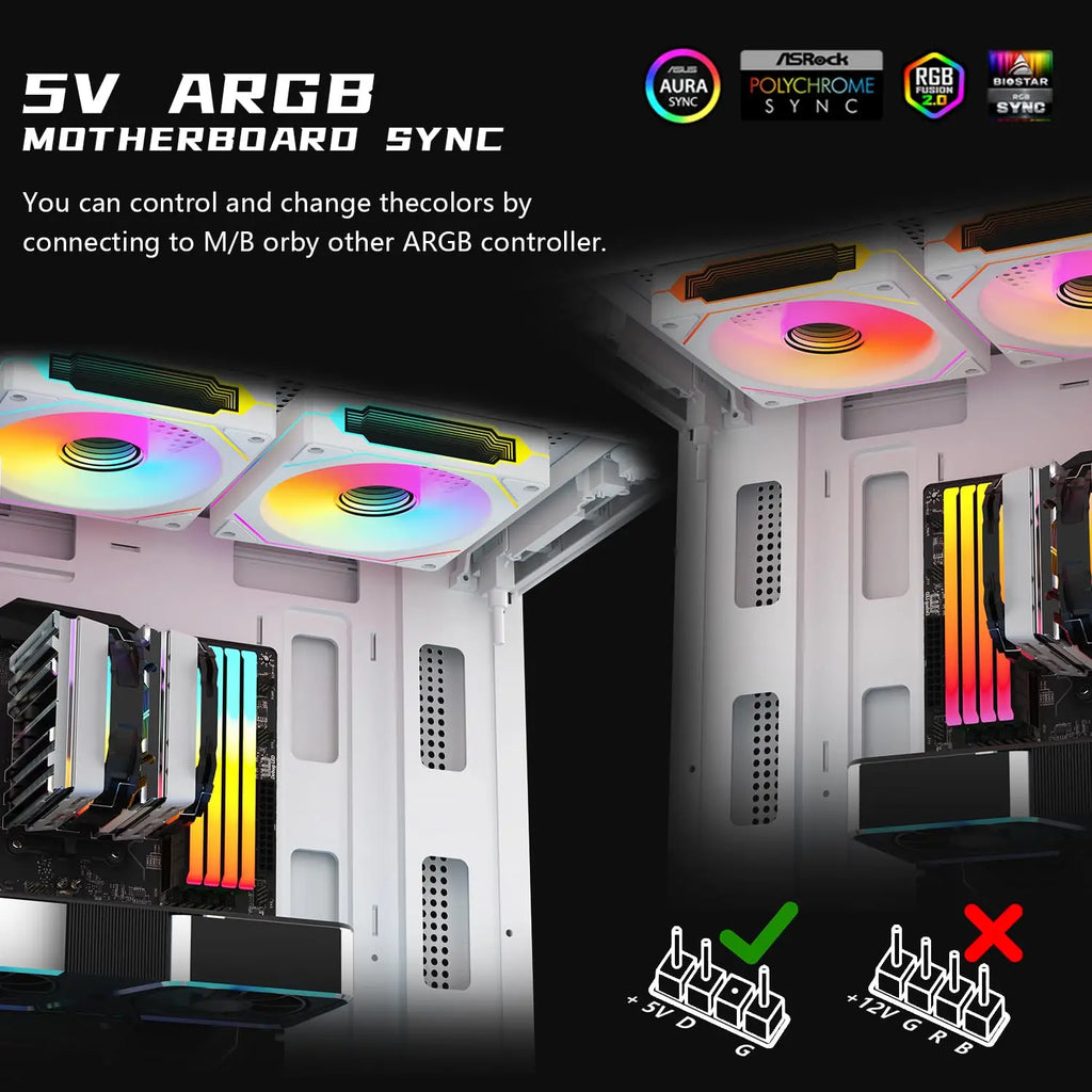 Fan ARGB Prism 4 PRO 120mm PWM — Alta Performance e Silêncio para seu Setup