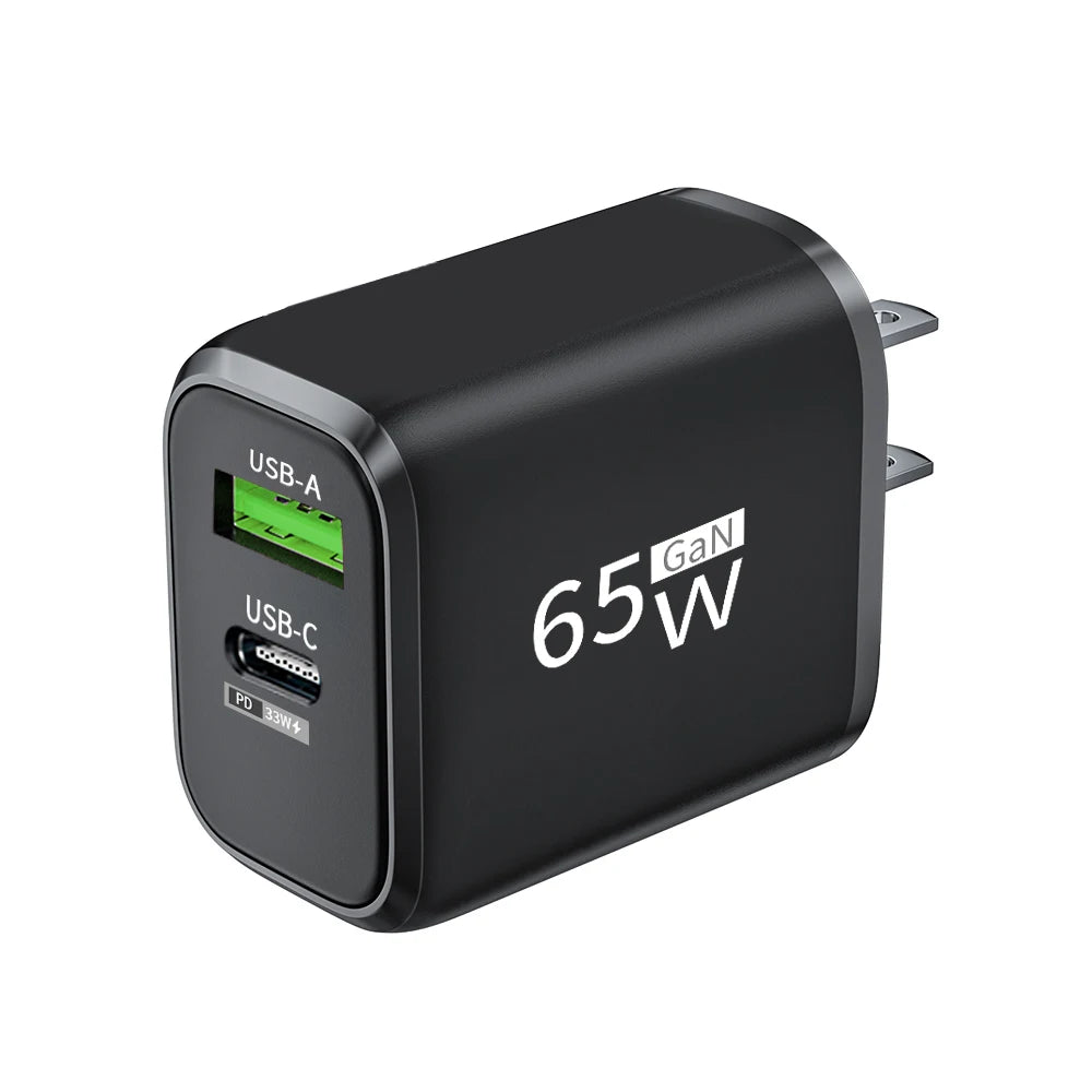 Carregador USB-C 65W GaN com Carga Rápida PD 3.0
