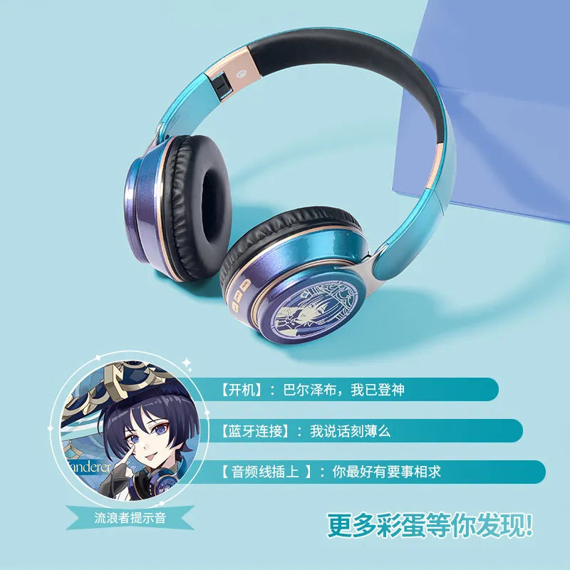 Fone Over-Ear Bluetooth Tema Anime — Estilo único, Som que Impressiona