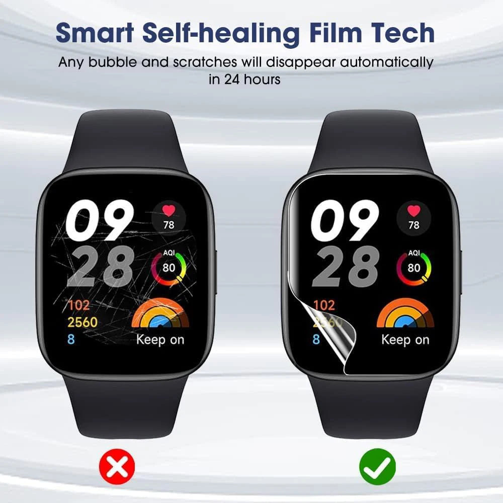 Películas de Hidrogel para Redmi Watch 3 Active/Lite - Kit 3 ou 6un