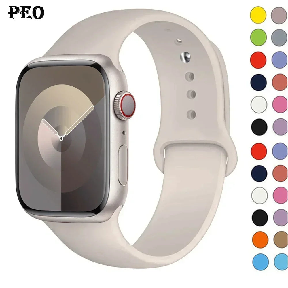 Pulseira de Silicone para Apple Watch — Conforto e Estilo para Qualquer Ocasião