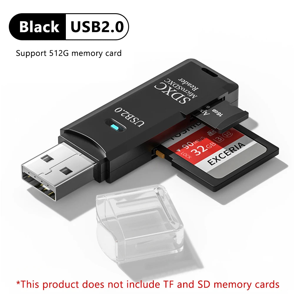 Leitor de Cartão USB 3.0 2 em 1 - Micro SD e TF Alta Velocidade
