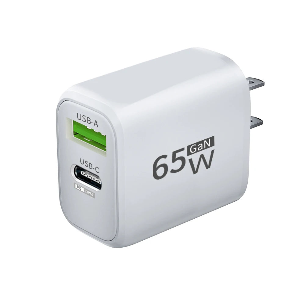 Carregador USB-C 65W GaN com Carga Rápida PD 3.0