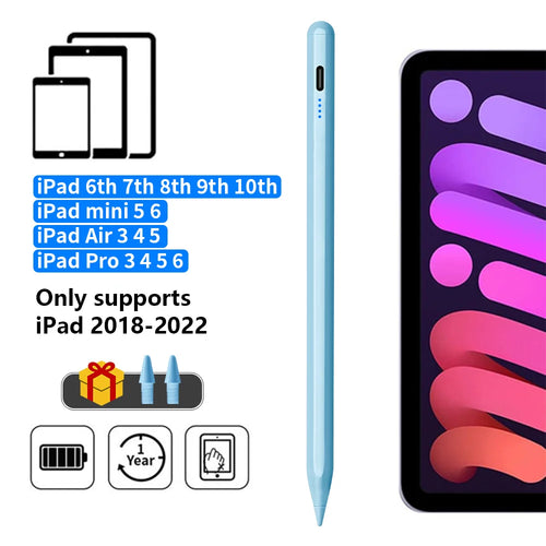 Caneta Stylus para iPad com Rejeição de Palma 2018-2025