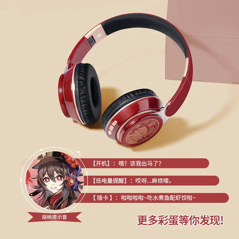 Fone Over-Ear Bluetooth Tema Anime — Estilo único, Som que Impressiona
