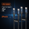 Cabo USB-C para USB-C 100W com Carga Rápida PD 3.0